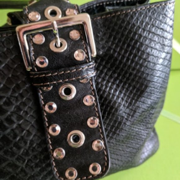 Roberta Gandolfi Genuine Leather Snake Print Bag - Picture 5 of 11